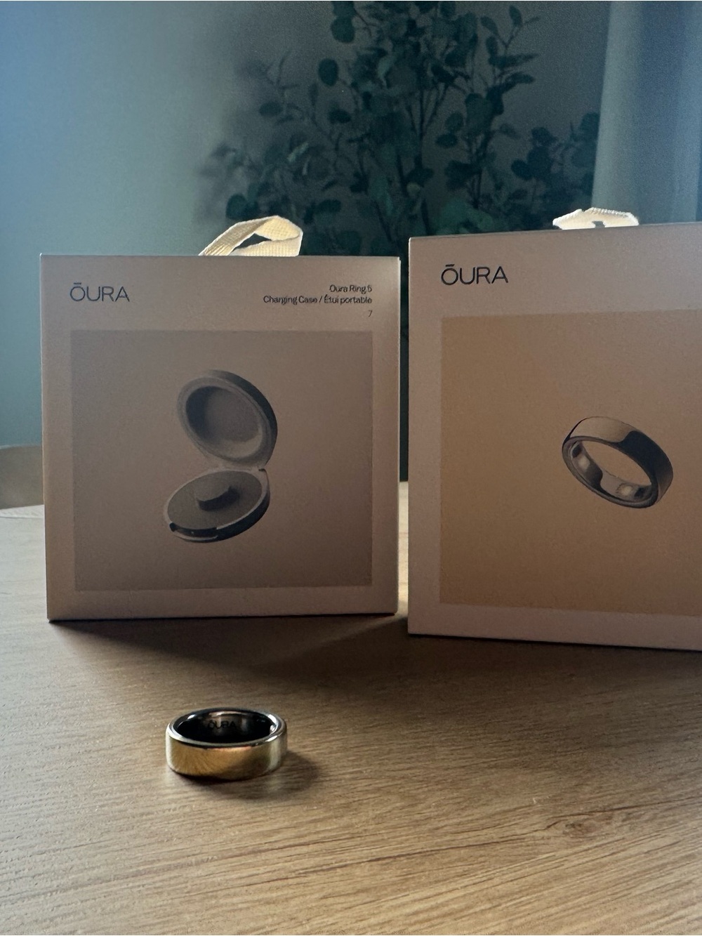 Oura Smart Ring Generation 5 in Gold with Black Inner Band ( Size 7)